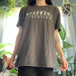 Funny 90s grungy guitar evolution graphic tee